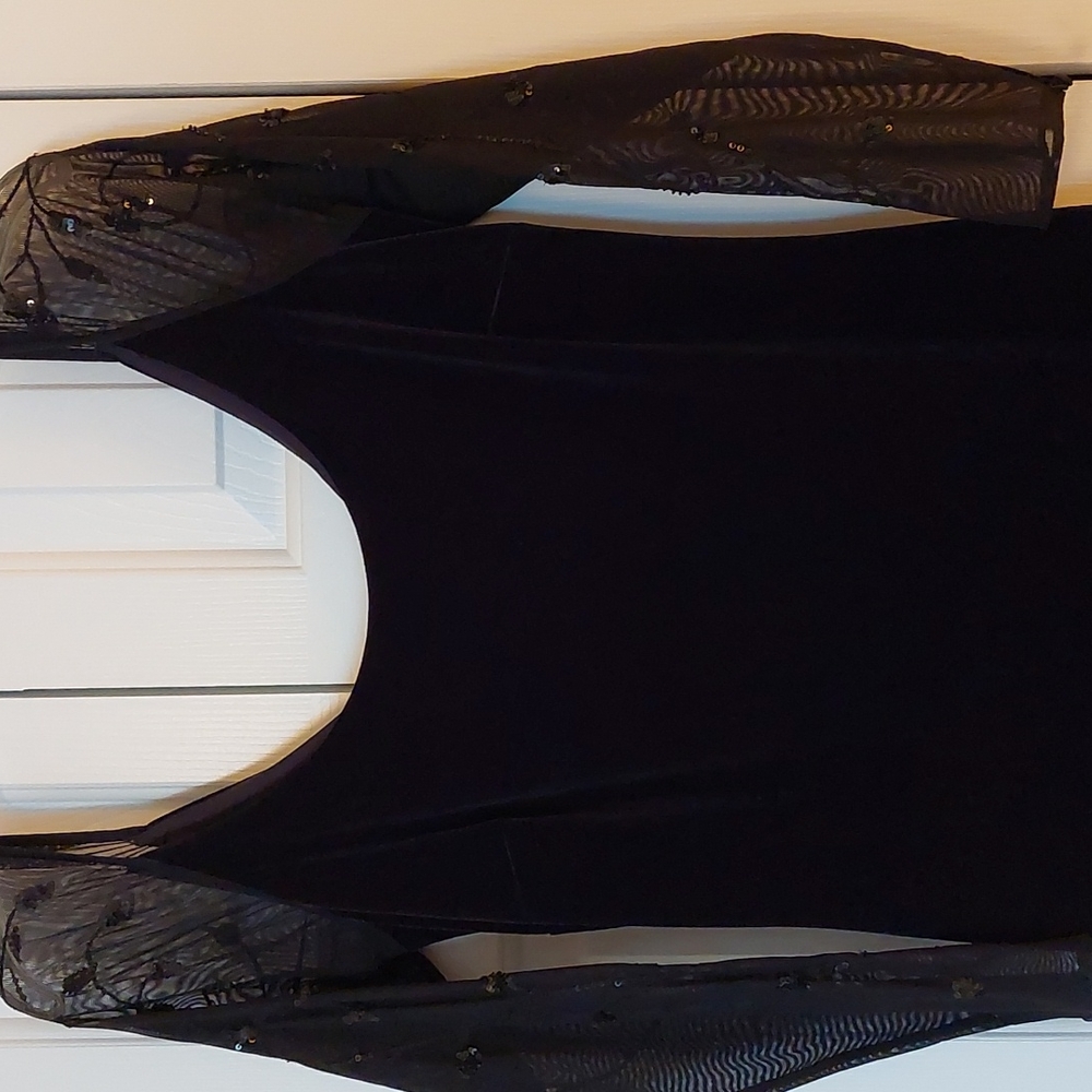 Full length black velvet evening dress NWOT, PROM, Evening, Formal, Vintage